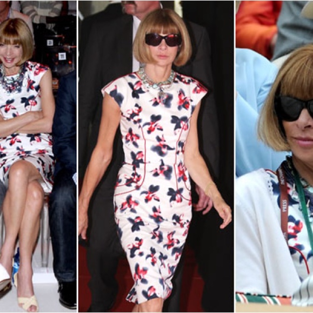 Carolina Herrera shift dress. One of Anna Wintour’s faves for that season